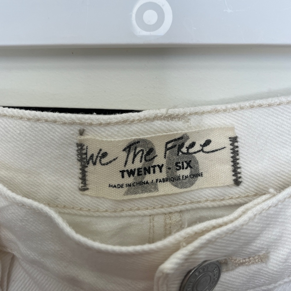 We The Free FREE PEOPLE Cream Denim Skirt SZ 26 - Picture 3 of 7